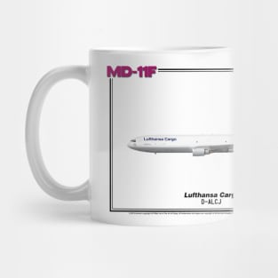 McDonnell Douglas MD-11F - Lufthansa Cargo (Art Print) Mug